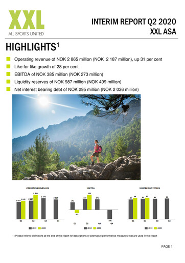 Thumbnail XXL ASA Quarterly Report 2020-q2