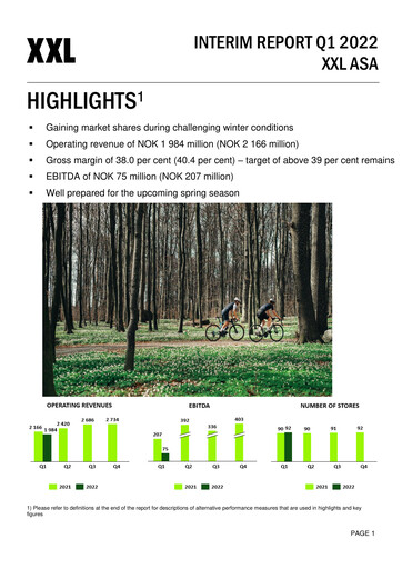 Thumbnail XXL ASA Quarterly Report 2022-q1