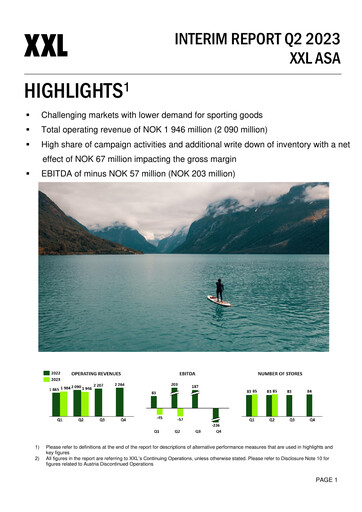 Thumbnail XXL ASA Quarterly Report 2023-q2