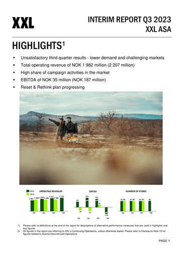 Thumbnail XXL ASA Quarterly Report 2023-q3
