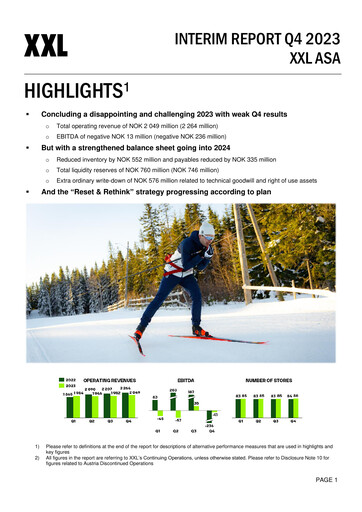 Thumbnail XXL ASA Quarterly Report 2023-q4