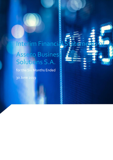 Miniature Asseco Business Solutions Rapport semestriel 2019-h1