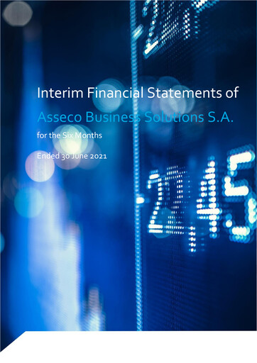 Miniature Asseco Business Solutions Rapport semestriel 2021-h1