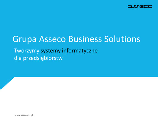 Thumbnail Asseco Business Solutions Quarterly Report 2017-q3
