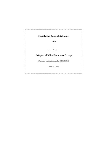 Thumbnail Integrated Wind Solutions Financial Statement 2020