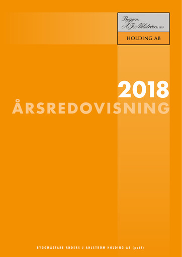 Thumbnail Byggmästare Anders J Ahlström Annual Report 2018