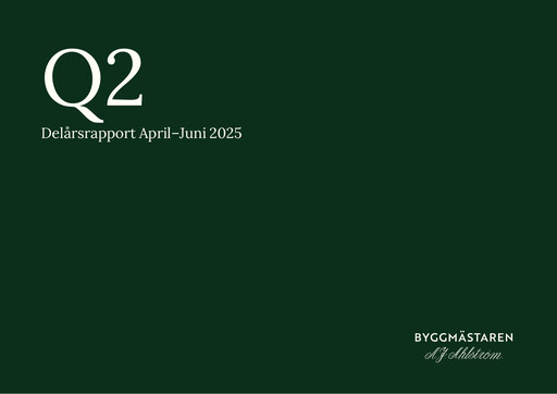 Thumbnail Byggmästare Anders J Ahlström Quarterly Report 2025-q2