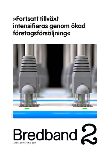 Thumbnail Bredband2 i Skandinavien AB Annual Report 2011