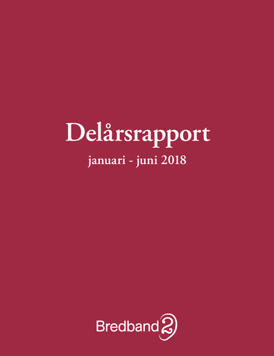 Thumbnail Bredband2 i Skandinavien AB Half-year Report 2018-h1