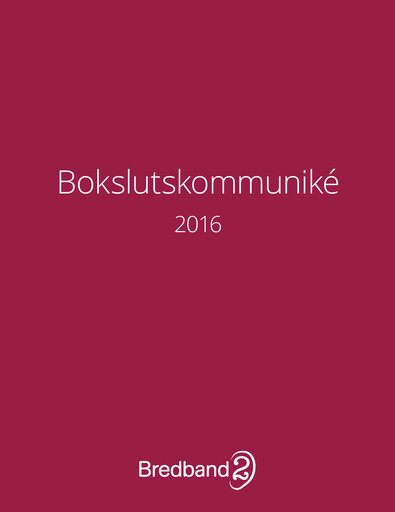 Thumbnail Bredband2 i Skandinavien AB Quarterly Report 2016-q4