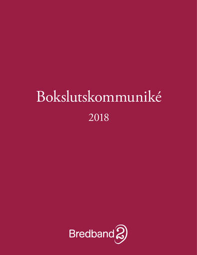 Thumbnail Bredband2 i Skandinavien AB Quarterly Report 2018-q4
