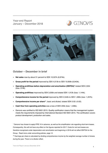 Vorschaubild Genovis AB Quartalsbericht 2018-q4