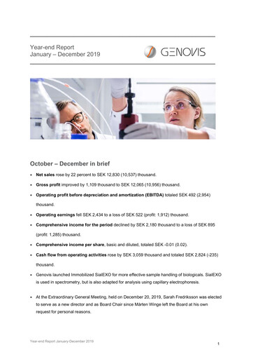 Vorschaubild Genovis AB Quartalsbericht 2019-q4