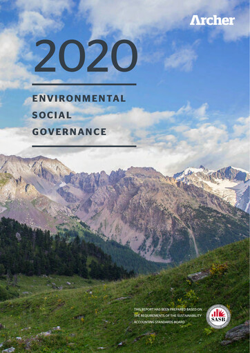 Miniature Archer Limited Rapport ESG 2020