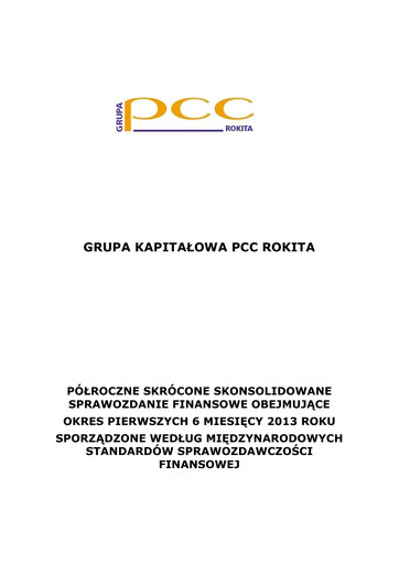Thumbnail PCC Rokita Financial Statement 2013-h1