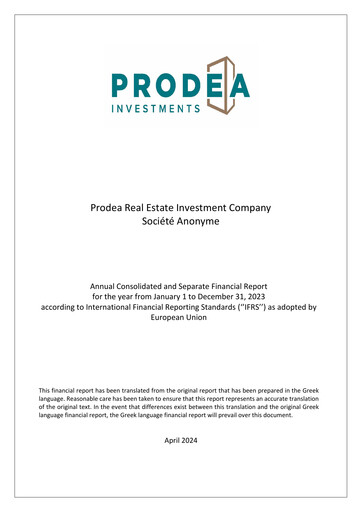 Thumbnail Prodea Real Estate Investment Company Financial Report 2023