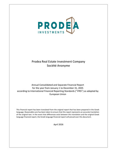 Thumbnail Prodea Real Estate Investment Company Financial Report 2025