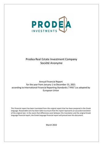 Vorschaubild Prodea Real Estate Investment Company Finanzmitteilung 2021