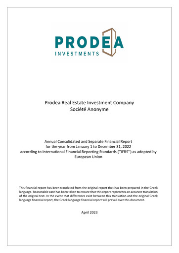 Vorschaubild Prodea Real Estate Investment Company Finanzmitteilung 2022