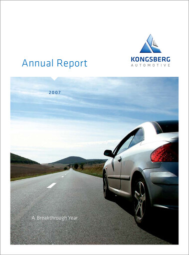 Miniature Kongsberg Automotive ASA Rapport annuel 2007