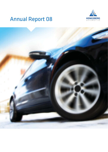 Miniature Kongsberg Automotive ASA Rapport annuel 2008