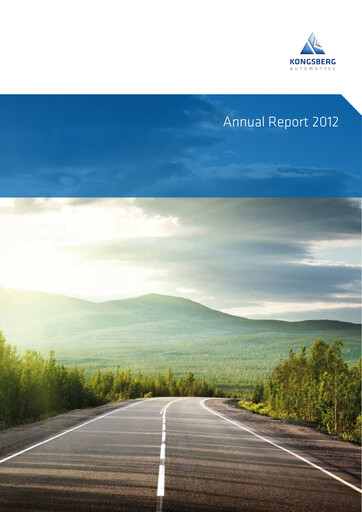 Miniature Kongsberg Automotive ASA Rapport annuel 2012