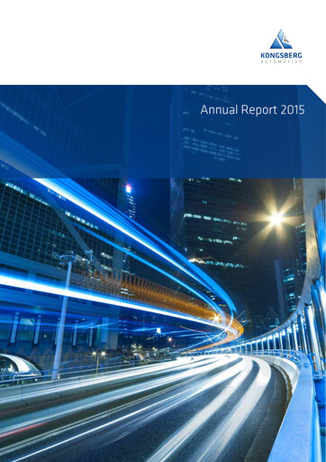 Miniature Kongsberg Automotive ASA Rapport annuel 2015