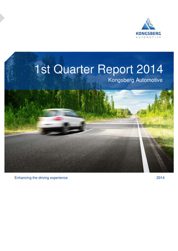 Thumbnail Kongsberg Automotive ASA Quarterly Report 2014-q1
