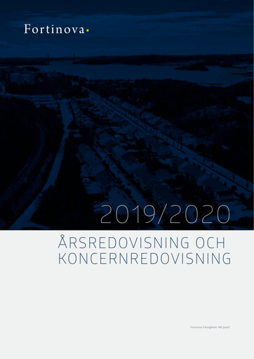 Thumbnail Fortinova Fastigheter AB Annual Report 2019-2020