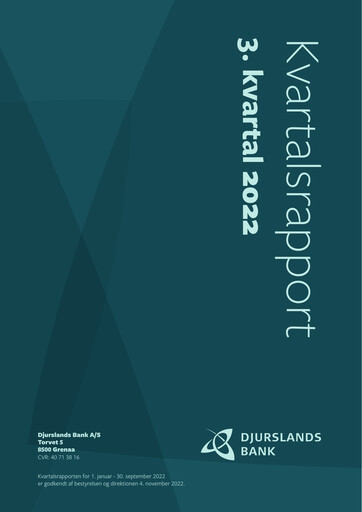 Thumbnail Djurslands Bank A/S Quarterly Report 2022-q3