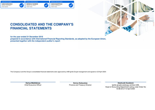 Vorschaubild AB Ignitis grupe Finanzmitteilung 2018