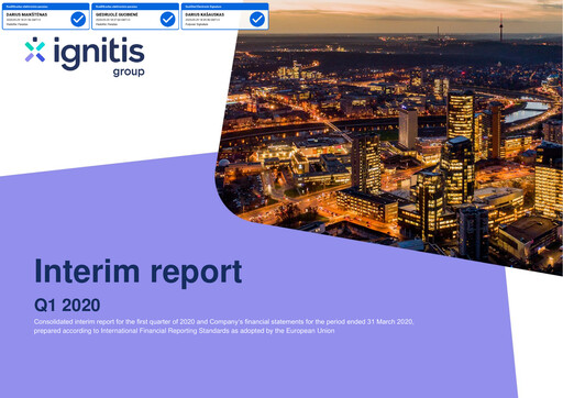 Miniature AB Ignitis grupe Rapport trimestriel 2020-q1