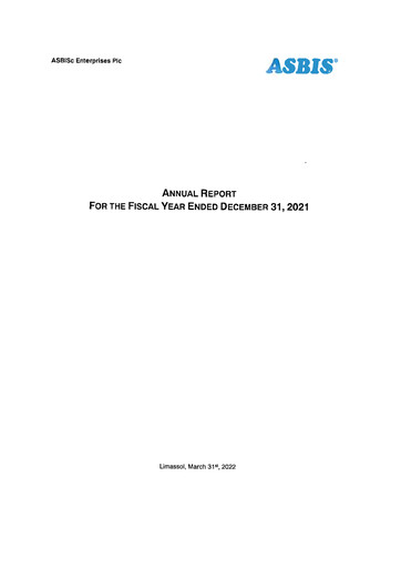 Vorschaubild ASBISc Enterprises Jahresbericht 2021