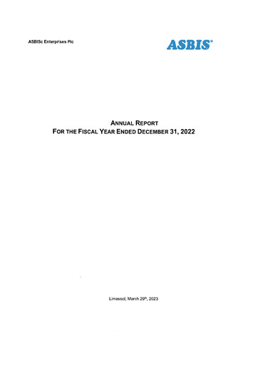 Vorschaubild ASBISc Enterprises Jahresbericht 2022