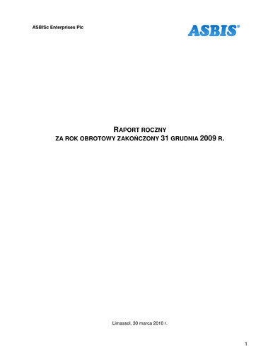 Thumbnail ASBISc Enterprises Annual Report 2009