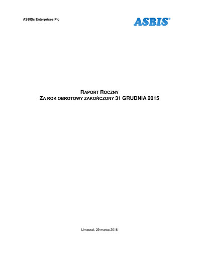 Thumbnail ASBISc Enterprises Annual Report 2015