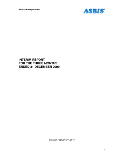 Thumbnail ASBISc Enterprises Financial Statement 2009