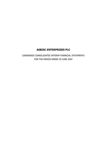 Miniature ASBISc Enterprises Bilan financier 2024-h1