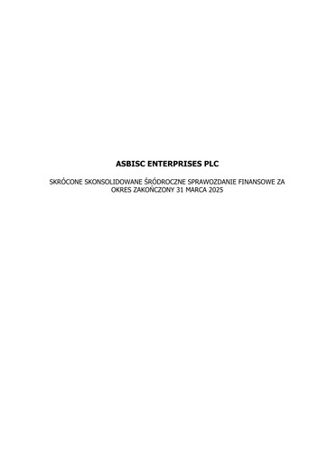 Miniature ASBISc Enterprises Bilan financier 2025-q1