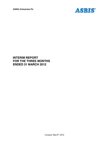 Thumbnail ASBISc Enterprises Quarterly Report 2012-q1