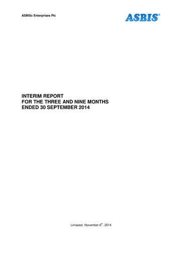 Thumbnail ASBISc Enterprises Quarterly Report 2014-q3