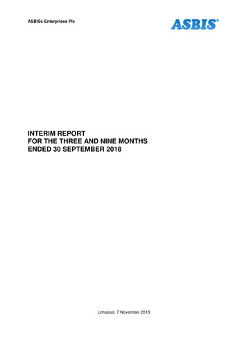 Thumbnail ASBISc Enterprises Quarterly Report 2018-q3