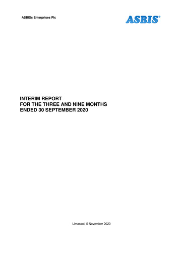 Thumbnail ASBISc Enterprises Quarterly Report 2020-q3