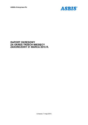 Thumbnail ASBISc Enterprises Quarterly Report 2015-q1