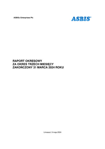 Thumbnail ASBISc Enterprises Quarterly Report 2024-q1