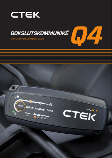 Miniature CTEK AB Rapport trimestriel 2025-q4