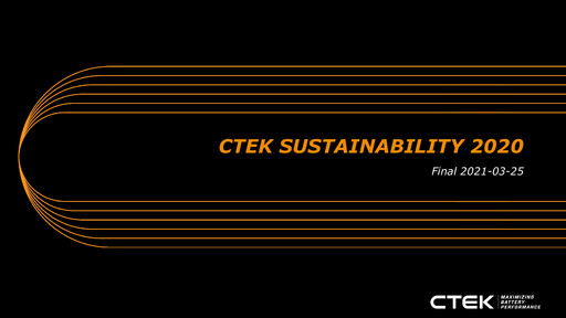 Thumbnail CTEK AB Sustainability Report 2020