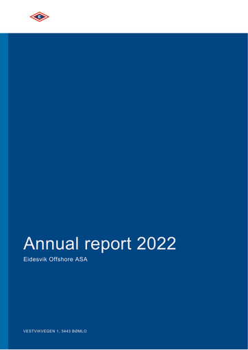 Miniature Eidesvik Offshore Rapport annuel 2022