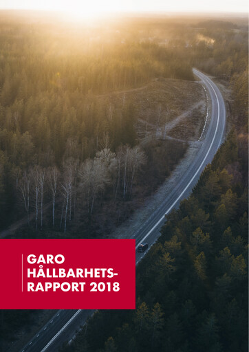 Thumbnail Garo Aktiebolag Sustainability Report 2018