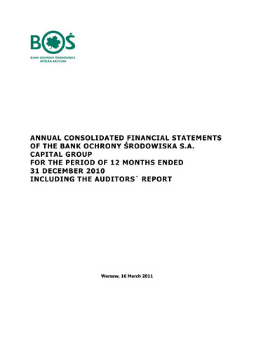 Thumbnail Bank Ochrony Srodowiska Financial Statement 2010